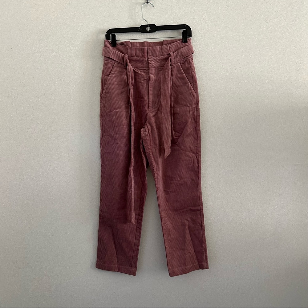 Pink Lily | Corduroy Paper Bag Pants